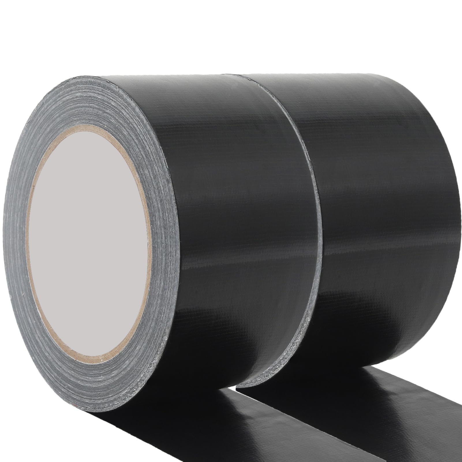 AMOGATO Heavy Duty Duct Tape Black 2 Pack, 3 Inch x 30 Yards Extra Wide Waterproof Tape, Industrial Strength Professional Grade Adhesive for Carpet Securing, Labeling & Outdoor Repairs