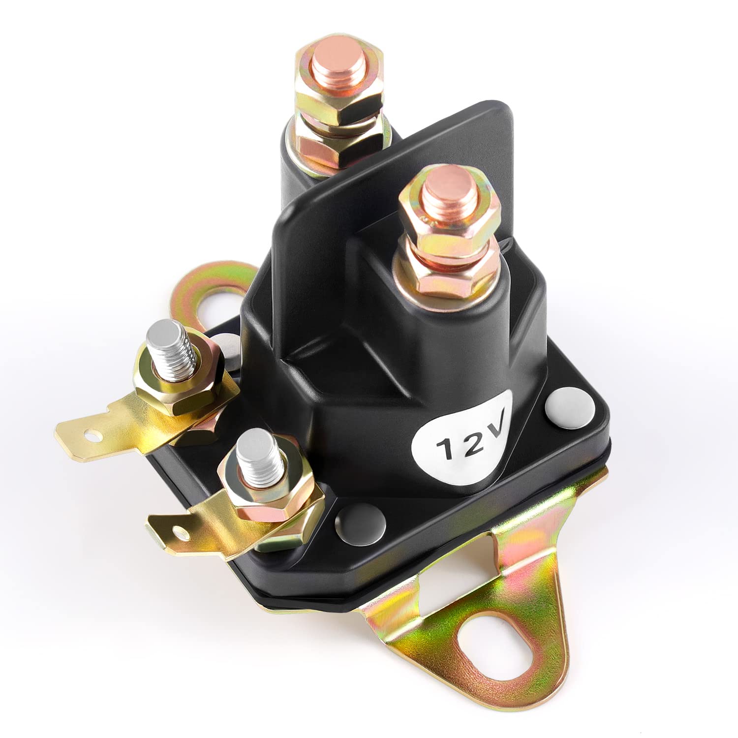 Delgada 12V Lawn Mower Replacement Starter Solenoid,Universal 4-Pole Solenoid Relay Switch Compatible with Briggs&Stratton Engine MTD Sears Craftsman,Replaces 146154/145673/109946
