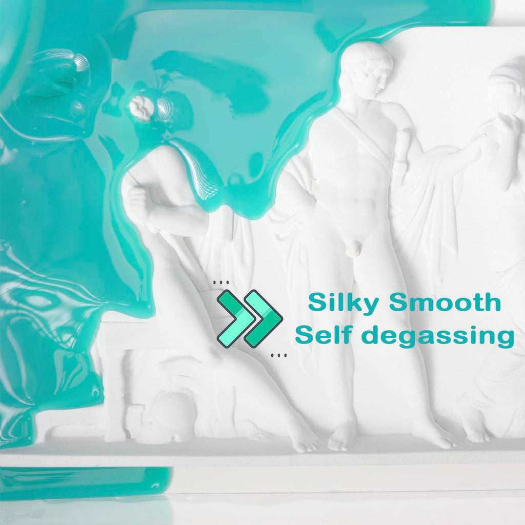 BBDINO Silicone Mold Making Kit, Super Elastic Liquid Silicone for Mold Making, N.W. 21.2 oz, 1:1 Mixing by Volume, Ideal for Casting 3D Silicon Molds| Food Molds, Jade Green