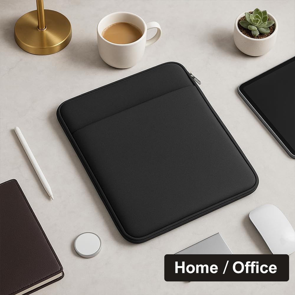 15 Inch Laptop Sleeve Case for MacBook Air 15.3 inches M5-M2 Chip (2026-2023) A3448 A3241 A3114 A2941 Soft Memory Foam Portable Carrying Travel Velure Lining Accessories (Black)