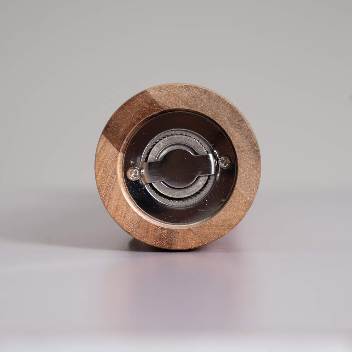 DeroTeno Pepper Mill, Pepper Grinder with Adjustable Stainless Steel Grinder, Acacia Wood, Height 30 cm