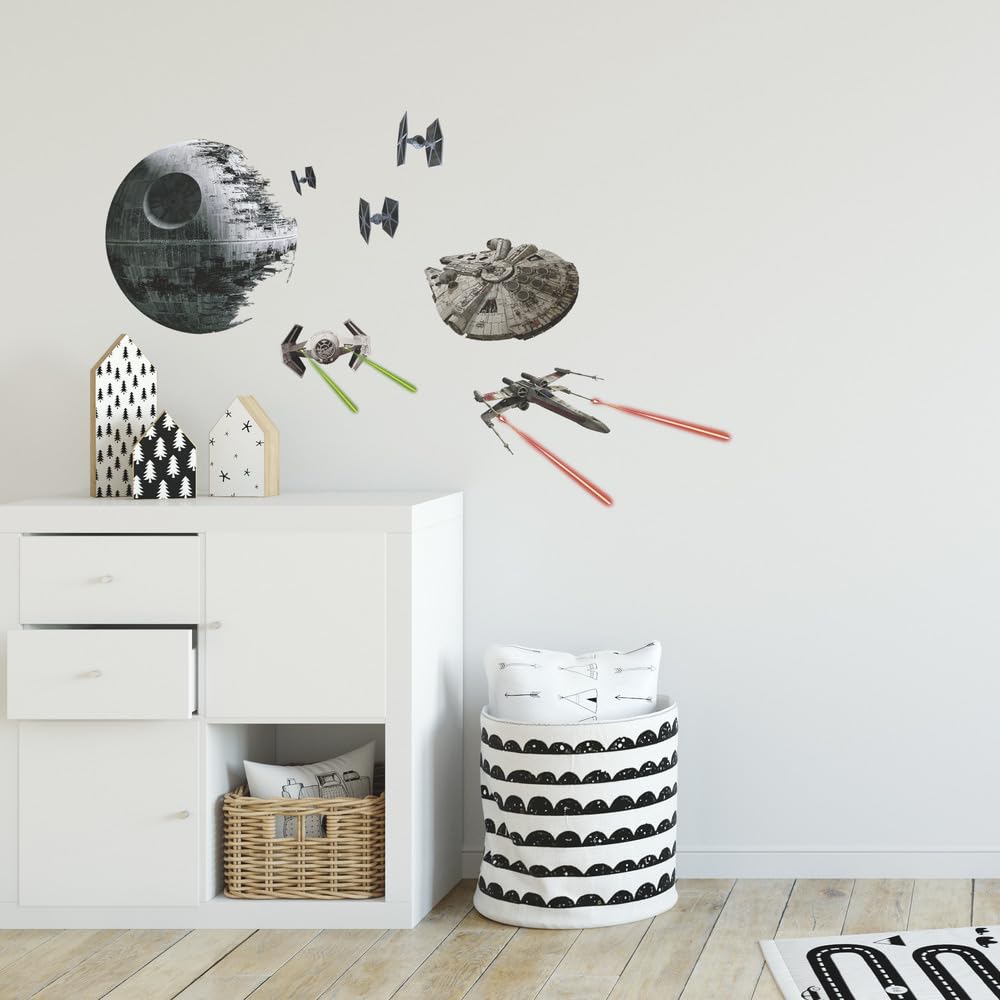 RoomMates RMK3012SCS Star Wars EP VII Spaceships P and S Wall Decals, 20 Count