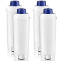 4 Pack Coffee Machine Water Filter for DeLonghi DLSC002 Water Filter for De'Longhi ECAM, ETAM, EC, BC Series