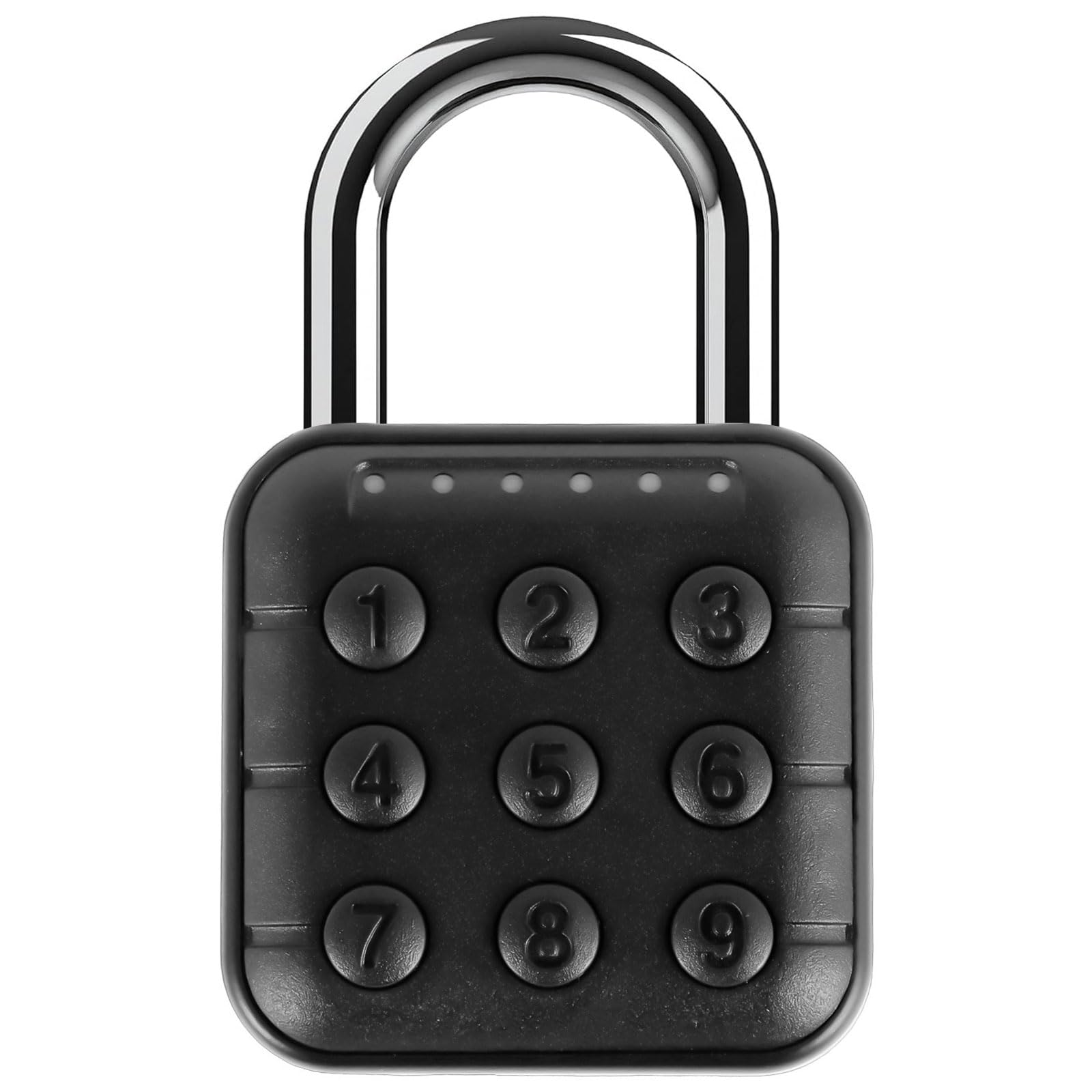 Abizarch Combination Lock, 6 Digit Password Locker Lock, Aluminum Alloy Code Digital Padlock, Push Button Security Safe Padlock, Combination Padlock for Gym and School Lockers(black)
