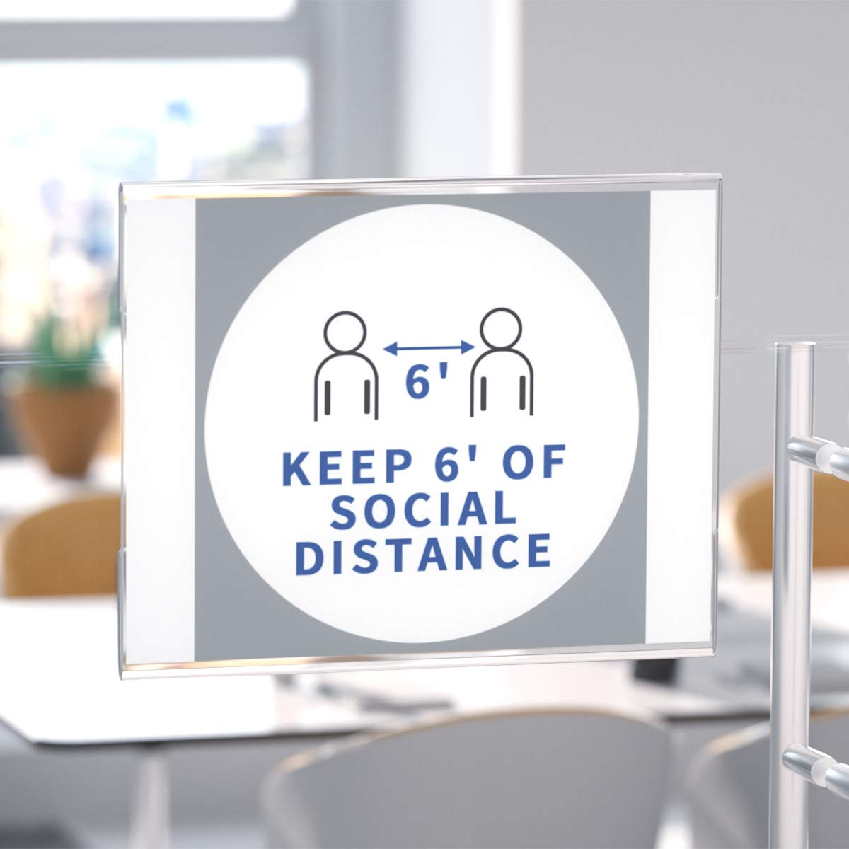 NIUBEE Acrylic Sign Holder 8.5x11 Inches Horizontal,Clear Plastic Wall Mount Sign Holder Poster Paper Holder with Free 3M Tape for Office, Home, Store, Restaurant-No Drilling(6 Pack)