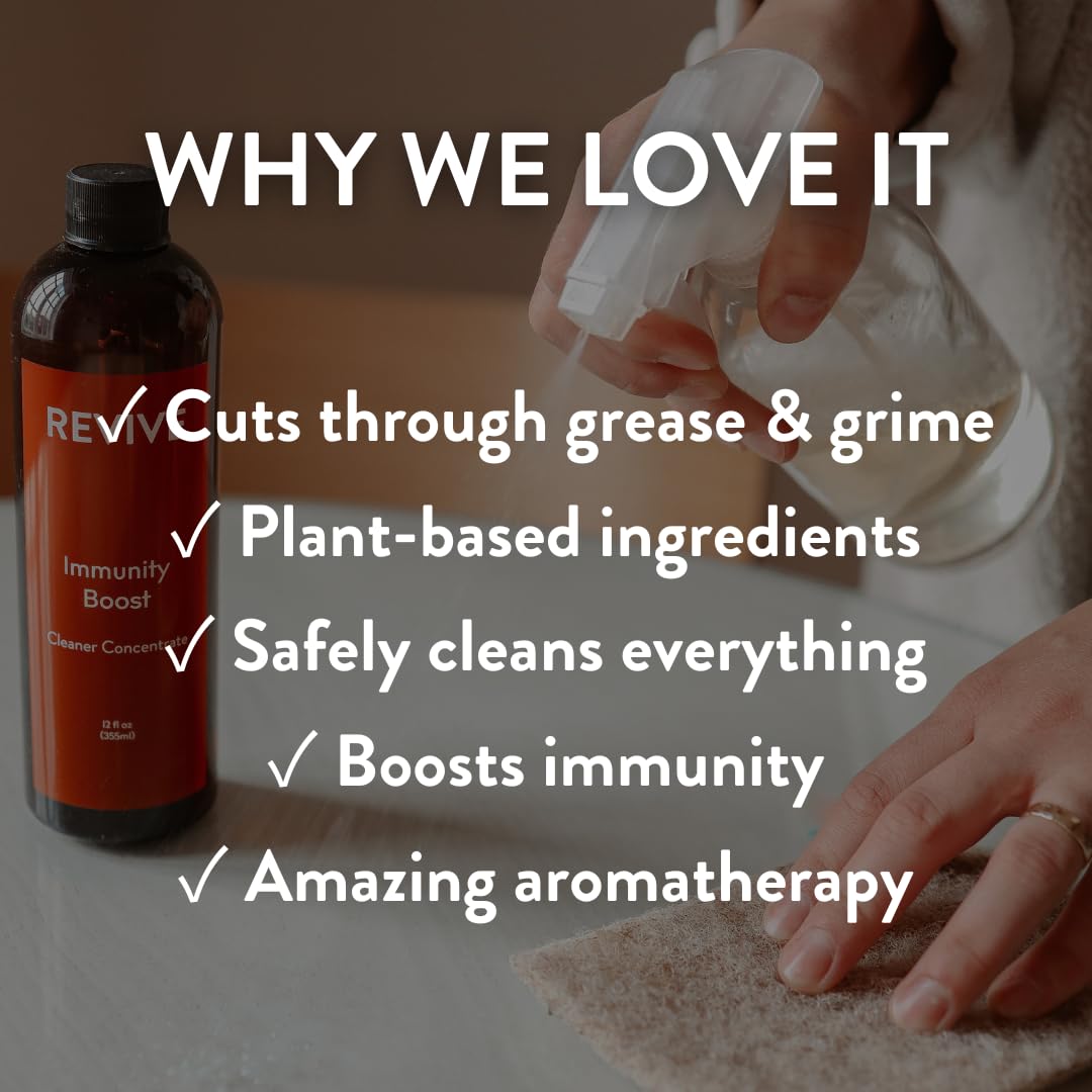 Immunity Boost Cleaner Concentrate by REVIVEEO - Multi-Purpose, All-Purpose, Concentrated, Mopping, Nontoxic, Plant Based