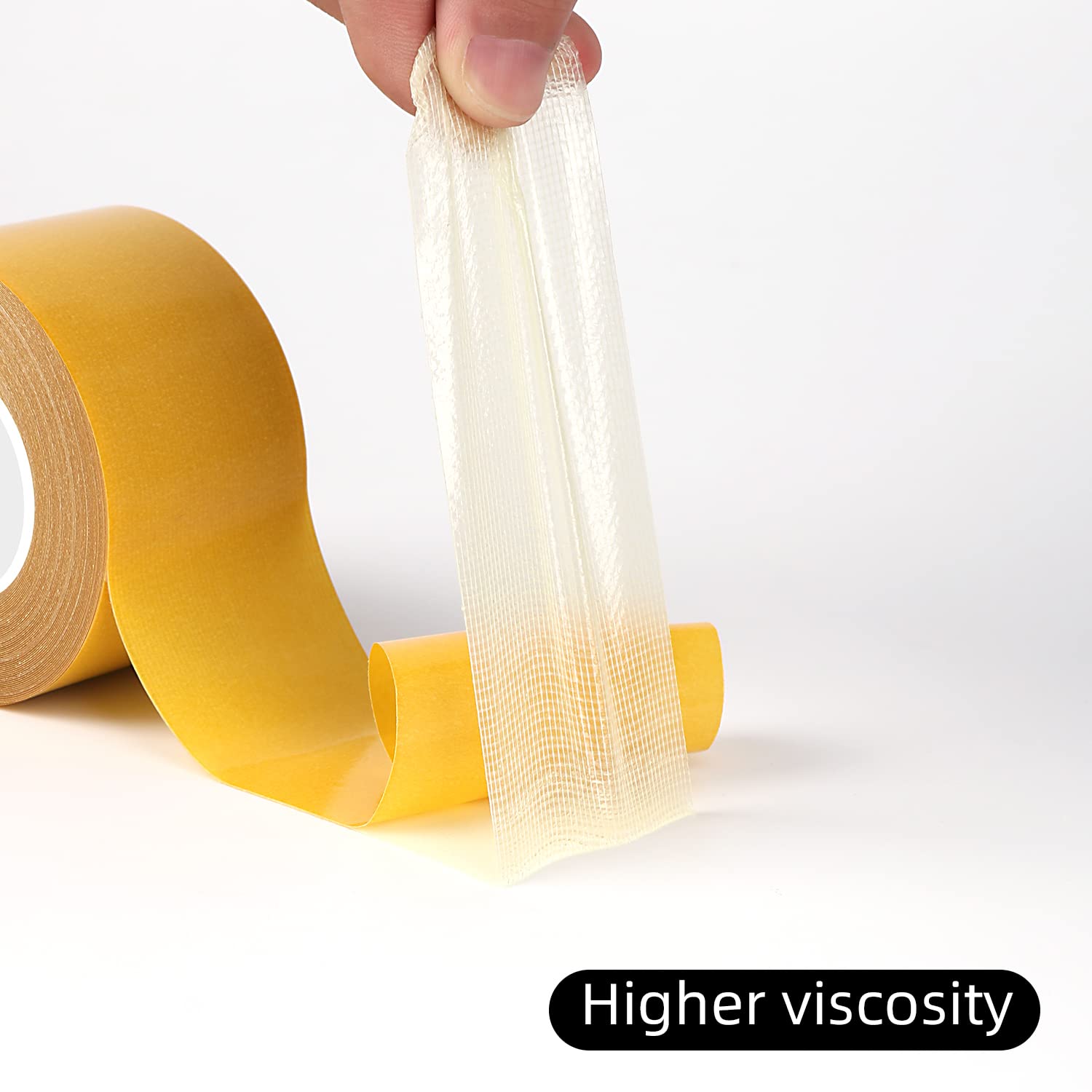 COUMENO Double Sided Tape Heavy Duty?Multipurpose Non-Marking Tape for Home Decor, Office,Super Sticky Clear Tape 1.8inX 33FT