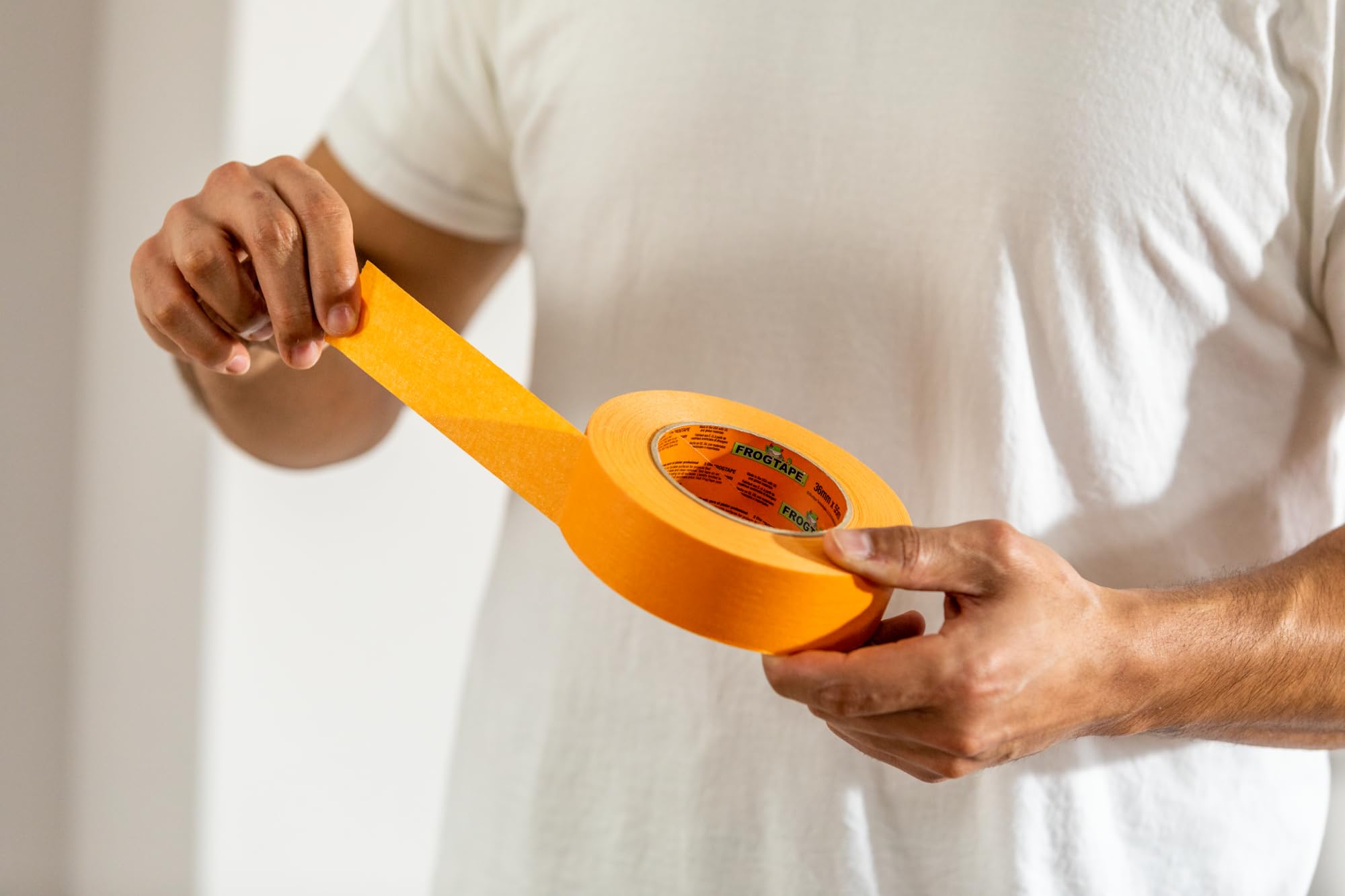 FrogTape ProGrade Orange Painters Tape, 2 Inch Wide (1.88 in. x 60 Yds), High Adhesion, Paint Tape for Indoor & Outdoor Applications, Orange, 3 Rolls (105673)