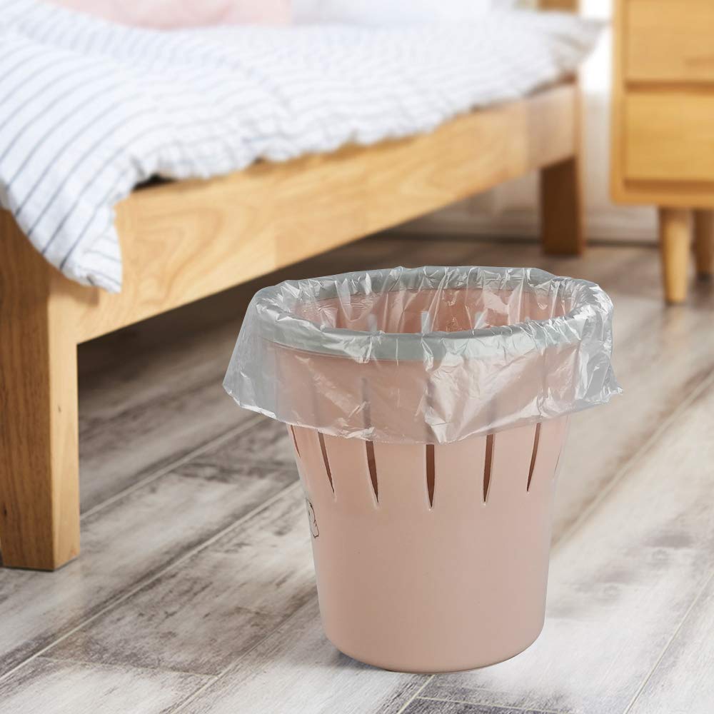 Wekioger 1.2 Gallon Small Garbage Bags, 9 Rolls / 225 Counts (Clear, Gray, Black)