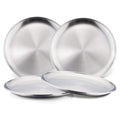 Kids 18/8 Stainless Steel Plates Dishes HaWare Toddlers Dinnerware Set for Home/Party/Gathering BPA-Free Unbreakable and Dishwasher Safe -4 Pack