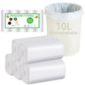 250 Count Compostable Kitchen Bags - 2.6 Gallon Biodegradable Compost Bin Liners for Food Scraps - Organic, Small White Compost Bags for Easy Waste Disposa