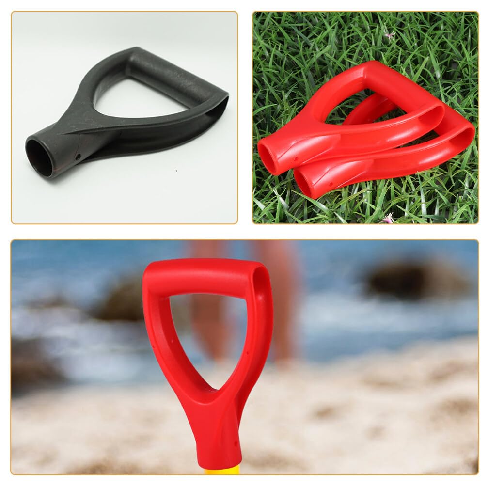 Yardwe 4PCS Plastic Spade Handle Shovel D Grip Handle,32mm/1.26" Inner Diameter PVC Shovel D Grip Handle,Replacement Handle for Digging Raking Tool