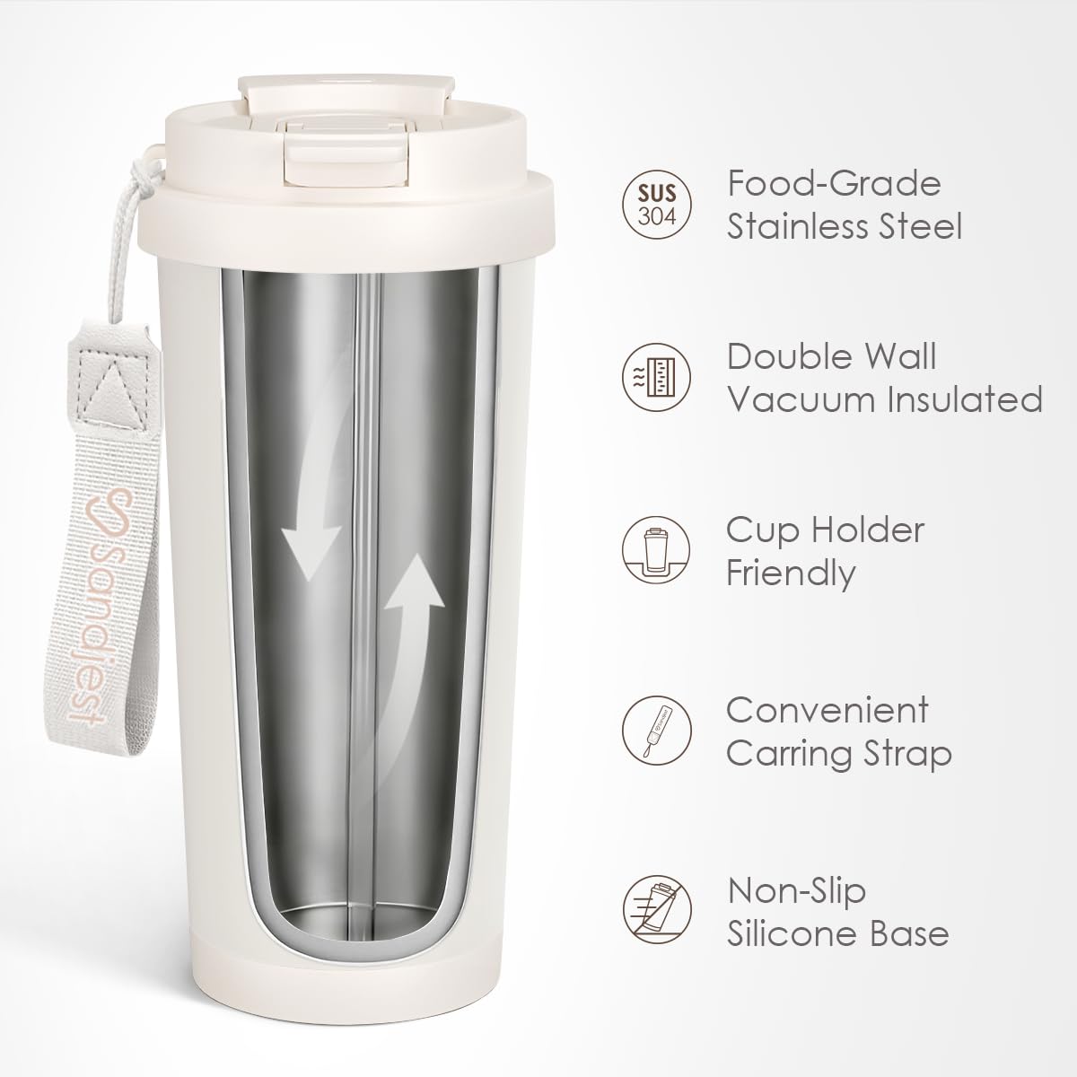 Best Mom Ever Tumbler - Stainless Steel 2-in-1 Lid Coffee Tumbler 18 oz, Mom Insulated Travel Mug Gift for Women Mother, Birthday Christmas Mother's Day