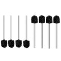 JAWAGA 8pcs Toilet Brush Toilet Bowl Brush Set Replacement Heads,Toilet Brush Cleaning with Stiff Bristles for Bathroom.(Black)