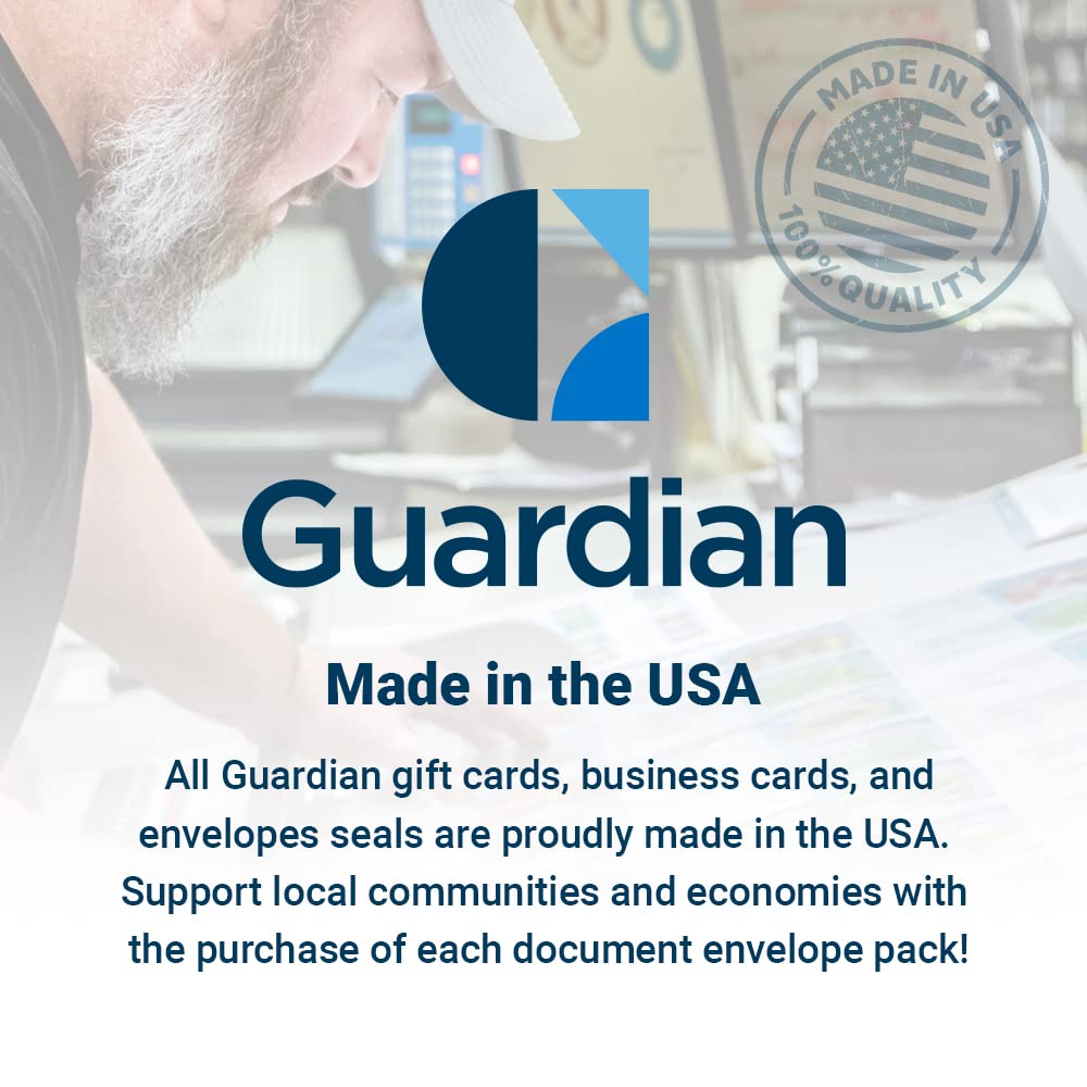 500 Guardian #3 Paper Coin Envelopes - Blank Small Envelopes for Coins, Receipts, Stamps, Small Parts Storage, & More – 2-1/2” x 4-1/4” Cash Envelopes – Gummed Flap Gift Card Holder Envelope