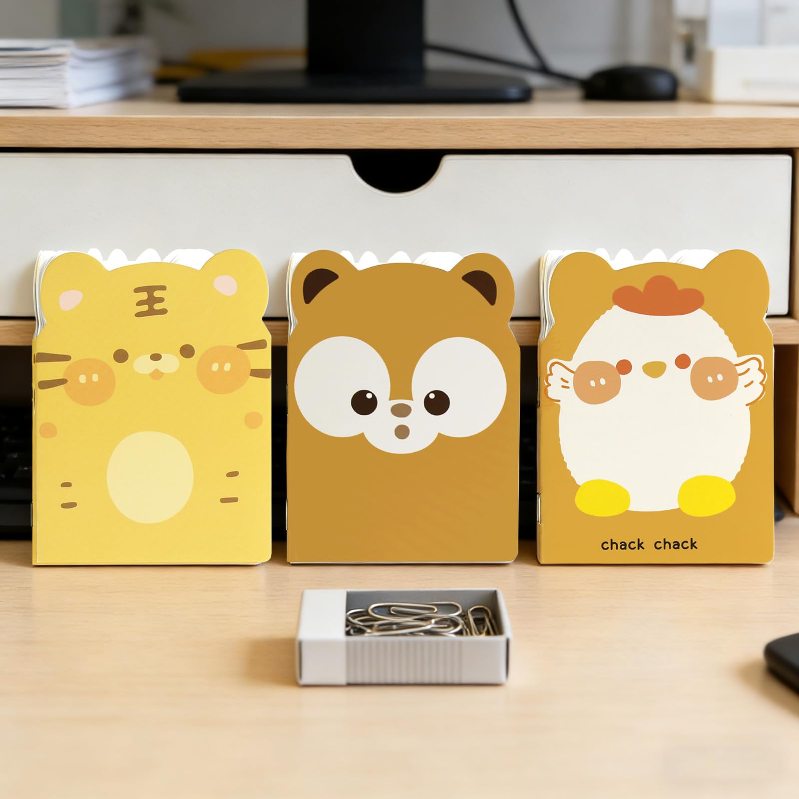 MAKIOTEKO 30 Packs Mini Animal Notebooks, Cute notebooks for kids Bulk Cartoon Frog Puppy Pig Chick Cow Notepad Themed Party Favors for School Christmas Supplies