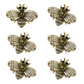brandname Yueya 6 Pcs Knobs,Bee Shape Metal Knob Insect Theme Knobs Single Hole Cabinet Pull Handles for Dresser Cupboard Drawers Bathrom and Kitchen with Screws (Gold)
