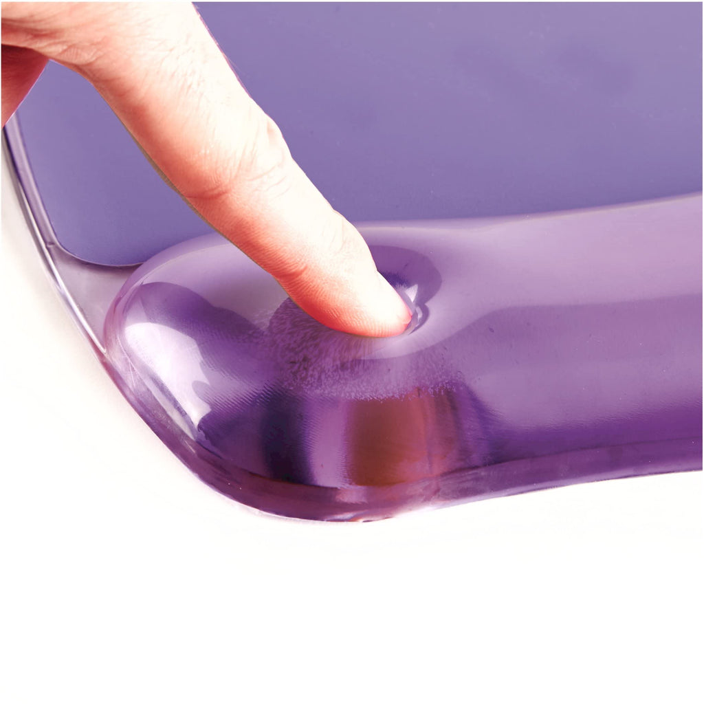 Gel Crystal Transparent Mousepad and Wrist Rest - Purple