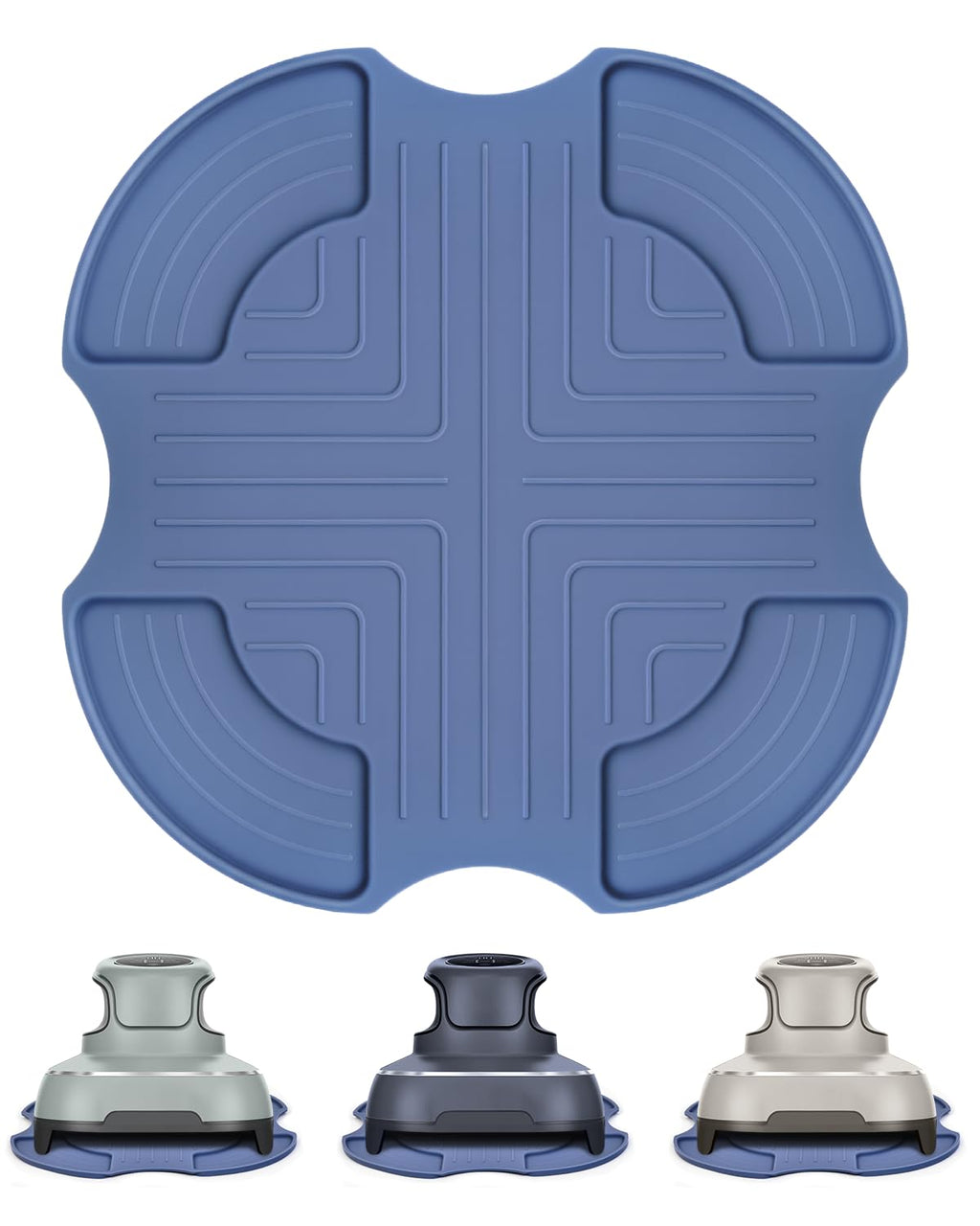 Silicone Heat-Resistant Mats for Ninja Crispi Glass Air Fryer FN101GY/FN101CGY | Reusable Silicone Trivet Fireproof Heat Resistance Hot Pads | Anti-Slip Kitchen Countertop Protector | Blue
