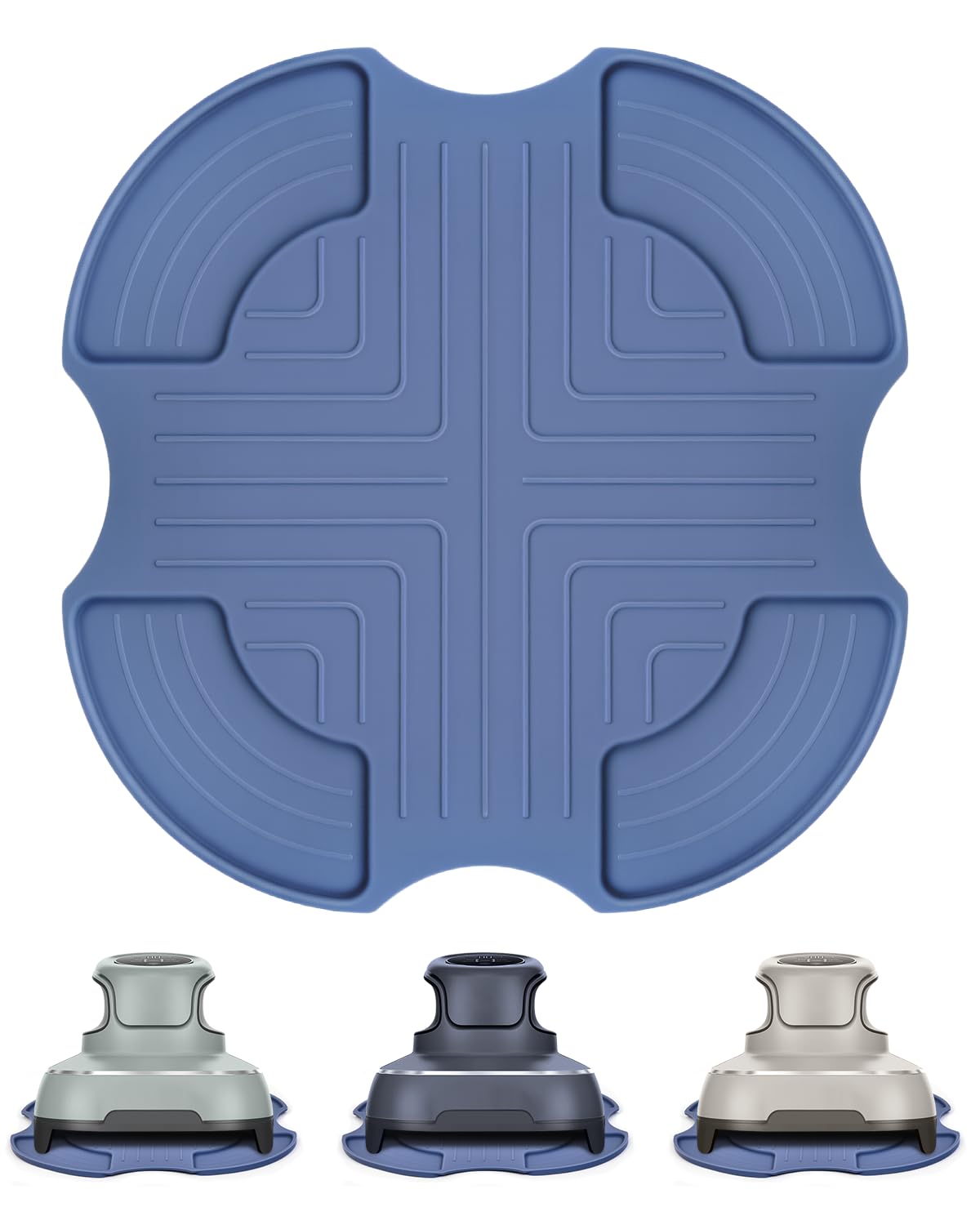 Silicone Heat-Resistant Mats for Ninja Crispi Glass Air Fryer FN101GY/FN101CGY | Reusable Silicone Trivet Fireproof Heat Resistance Hot Pads | Anti-Slip Kitchen Countertop Protector | Blue