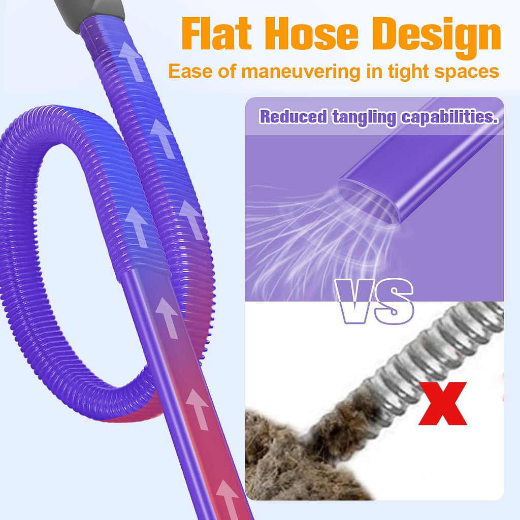 FUNTECK Dryer Lint Vacuum Attachment Compatible with Dyson V15 V12 V11 V10 V8 V7 V6 Vacuum Cleaners, Flexible Vent Lint Cleaner Kit, 34 inches