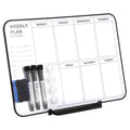 Double Sided Weekly Dry Erase Board with Stand - 16"x12" Double-Sided Magnetic Whiteboard Dry Erase Calendar with Stand for and Desktop, Portable Calendar Whiteboard for Drawing, Writing, Planning