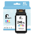 Penguin CL-246 XL Remanufactured Ink Cartridge for Canon 246XL Compatible with TS3100 TS3122 TS3300 TS3322 TS3320 TR4500 MG2500 PIXMA MX490 MX492 MG2522 246xl Printer Ink Color