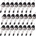 Newk Stainless Steel Pourers - 24 Packs of Classic Bottle Pourers with Conical Spout and Rubber Stoppers, Suitable for Pouring Liqueurs, Vinegar, Syrup or Olive Oils