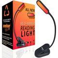 Red + Amber Reading Light + Giftable Blue Light Blocking Book Light for Reading in Bed