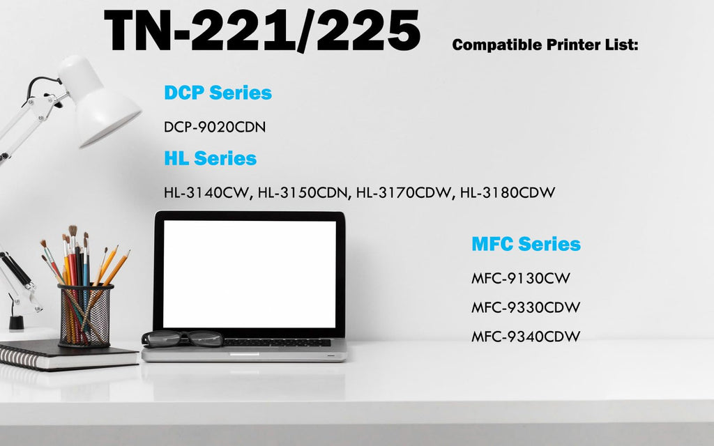 Ultra Toner® Compatible Replacement for Brother TN221 Black Toner Cartridge TN-221BK TN225 DCP-9020CDN HL-3140CW HL-3150CDN HL-3170CDW HL-3180CDW MFC-9130CW MFC-9330CDW MFC-9340CDW (2 Black)