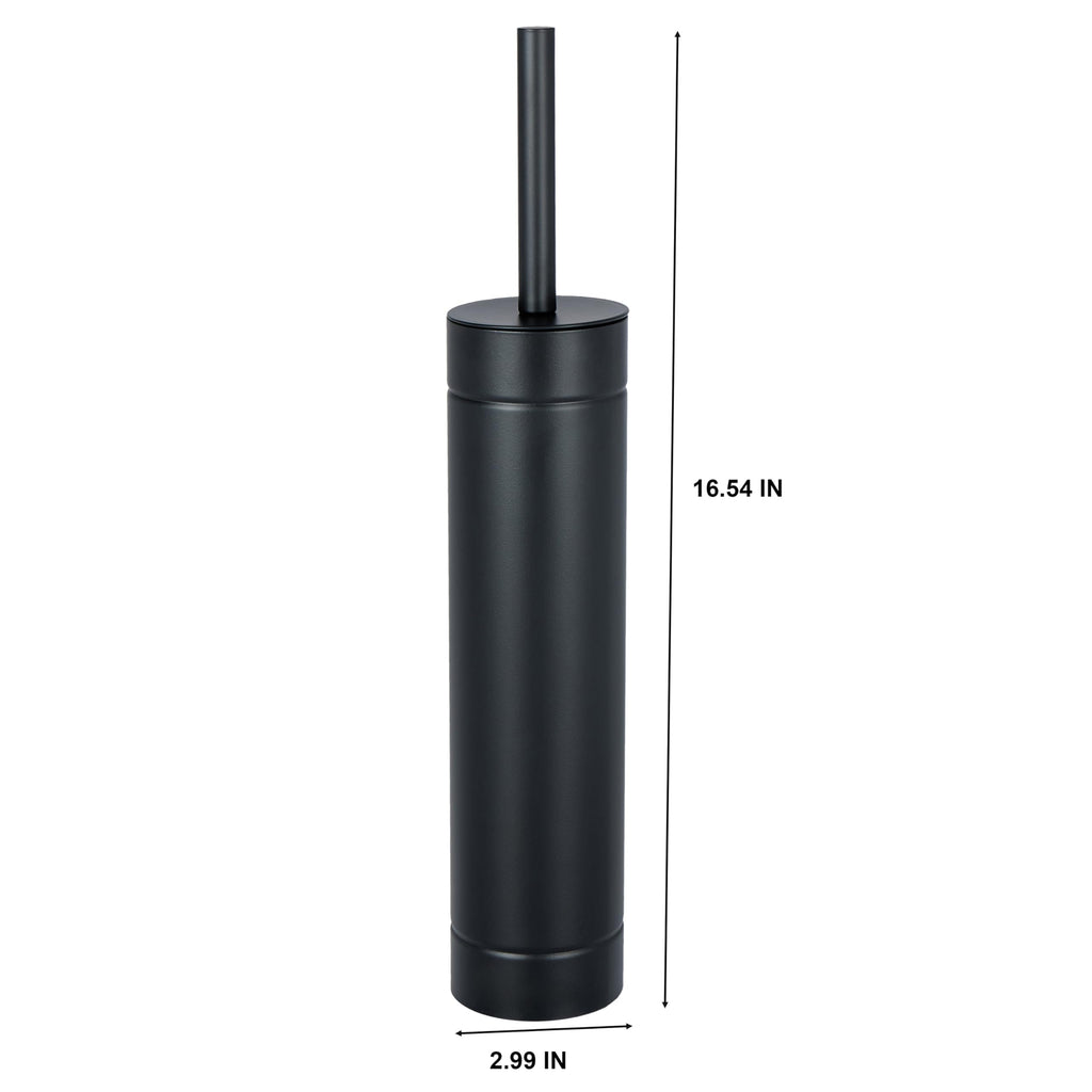 Bath Bliss Slender Toilet Brush with Weighted Base in Black
