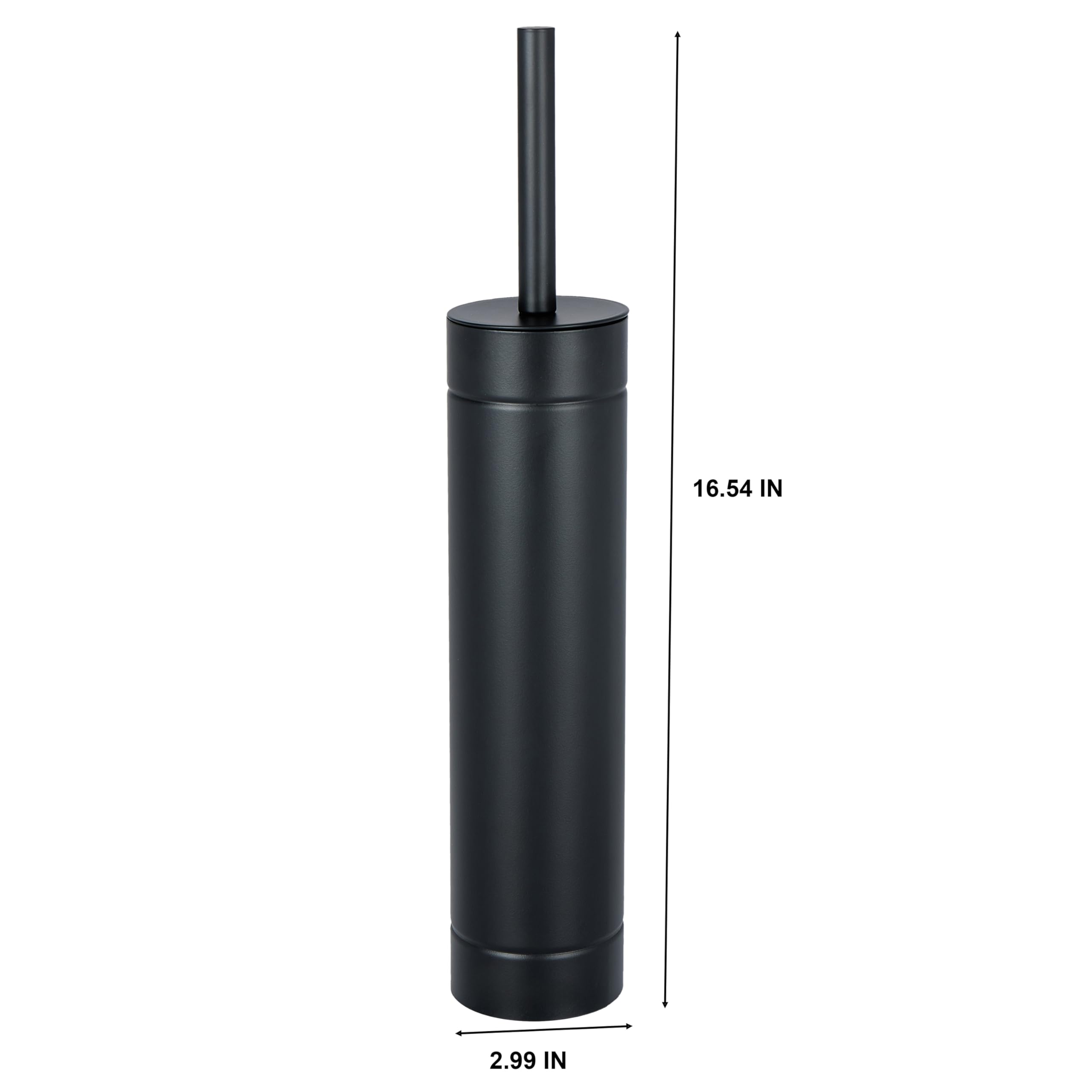 Bath Bliss Slender Toilet Brush with Weighted Base in Black