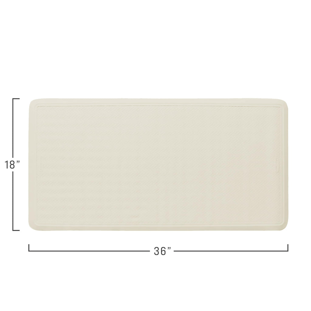 Rubbermaid Commercial Products Bath Tub and Shower Mat | Extra Large - 36 x 18 in. | White | Machine Washable | Safti-Grip Non-Slip Bathroom Mat with Suction Cups for Home/Hotel/Shower/Bathtub