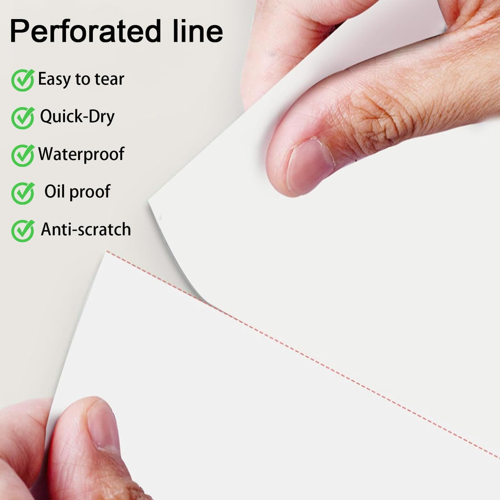 Thermal Printer Paper 8.5 x 11 Inch, 200 Sheets US Letter Size Thermal Paper, Compatible with M08F/A40 Thermal Portable Printer, Continual Feeding Folded Printing Paper (Continuous Folding)