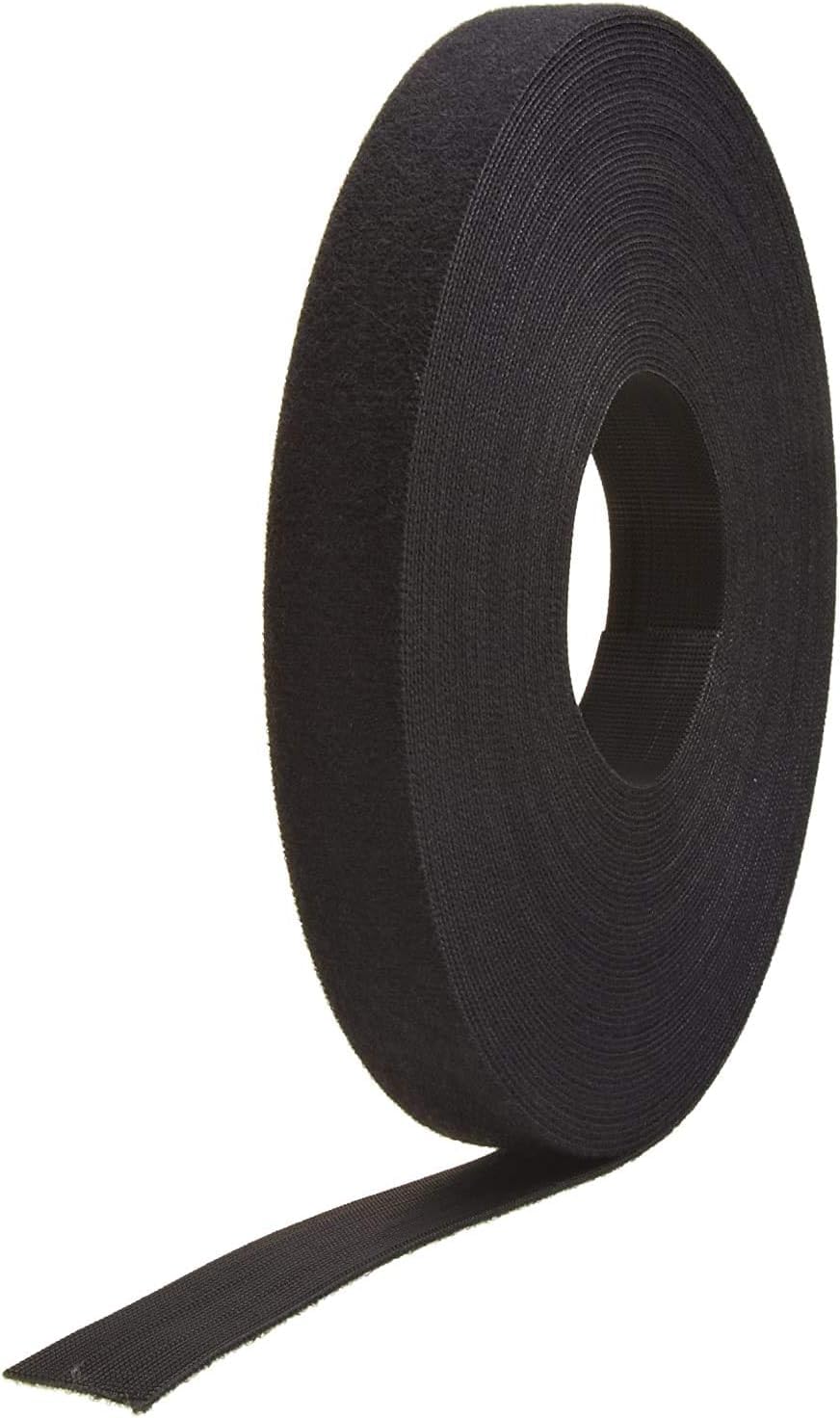 Velcro Brand Cut to Length Straps Heavy Duty | 45 Ft x 3/4 in | ONE-WRAP Self-Gripping Double Sided Roll | Bundling Ties Fasten to Themselves for Secure Hold, VEL-30834-AMS, Black