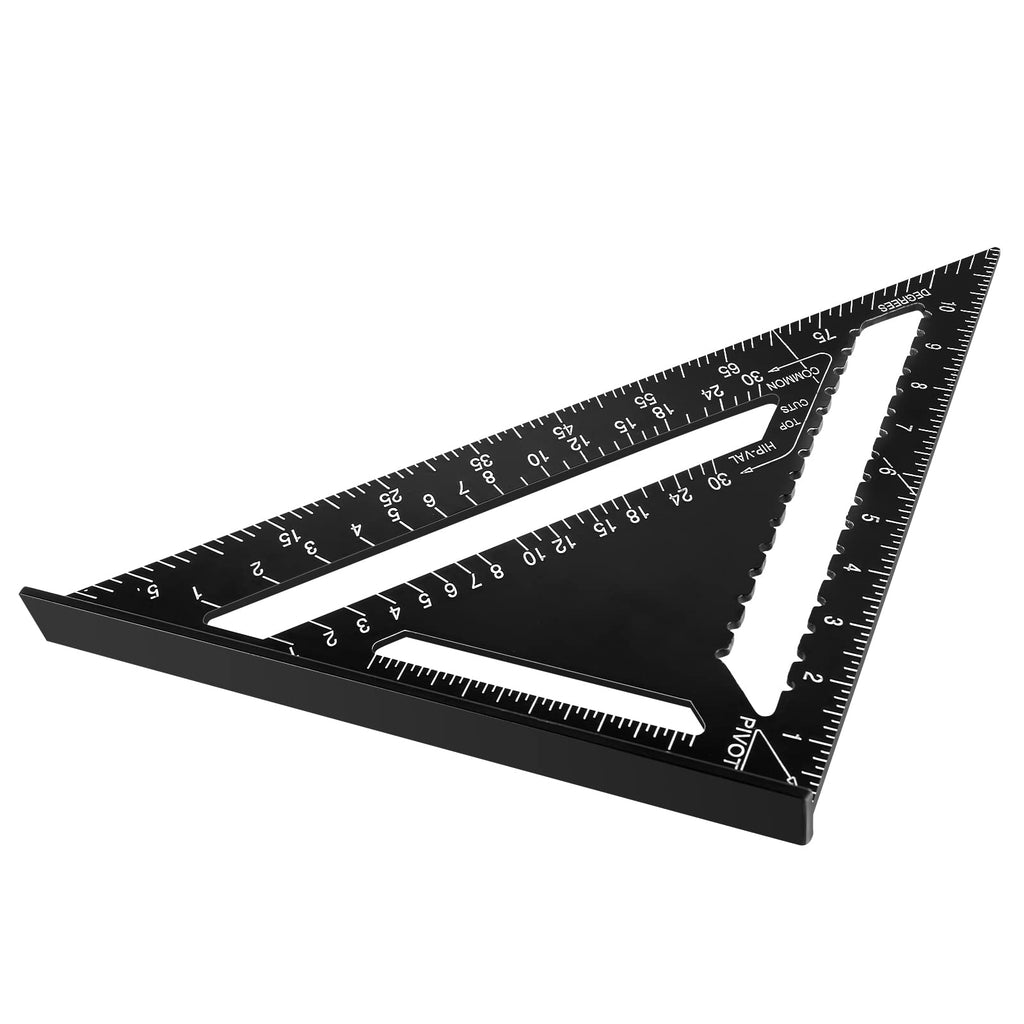 Beslands Rafter Square, 12 Inch Carpenter Square Triangle Carpenter Square Aluminum Alloy for Woodworking and Carpentry