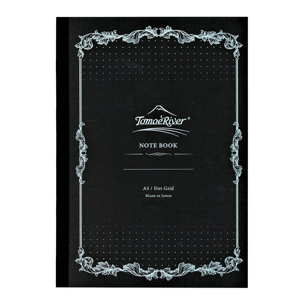 Tomoe River FP (52g/m2) Notebook by SANZEN, 5.85" x 8.27", 160 pages (80-Sheet), Soft Cover, 5mm Dotted, White (SR-A5NB-DW)