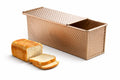 Spmarkt 13inchx 5inch Long Non-Stick Rectangle Pullman Loaf Pan with Lid, 2.2lb Capacity Sourdough Bread Pans for Homemade Bread, Deep Bread Tin with Dough Scraper Cutter