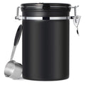 Hossejoy Stainless Steel Coffee Canister, Airtight Coffee Beans Container with Date Tracker & Spoon for Sugar Tea Jar Storage, 1.8 L / 22oz