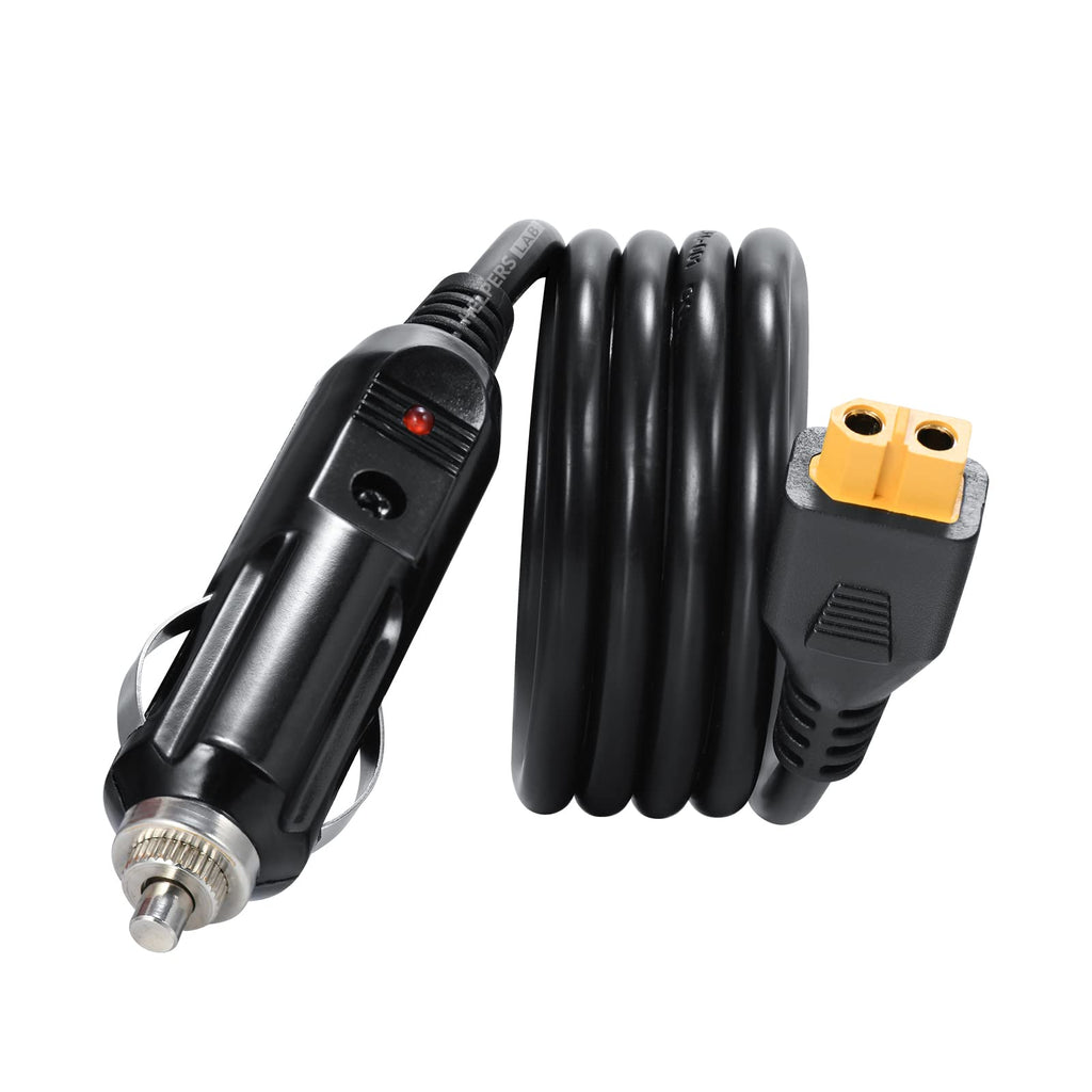 XT60 Cigarette Lighter Car Charger Power Supply 12V 24V Cable for Powerstation Ecoflow Delta River EB55 Elite and More 14AWG