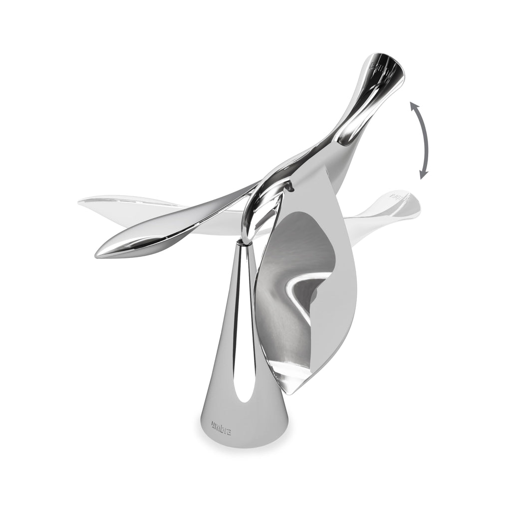 Umbra Tipsy Bottle Opener – Balancing Bird Sculptural Bar Tool and Accessory, Chrome