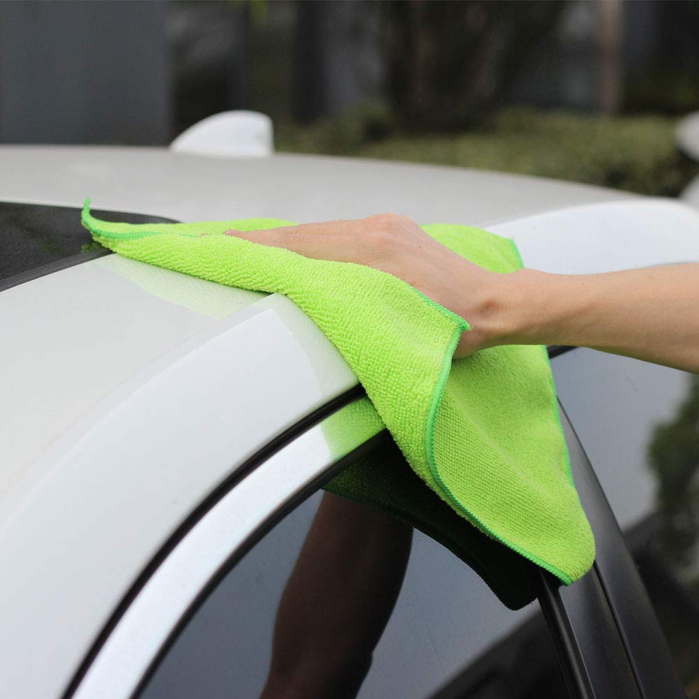 SCRUBIT Microfiber Cleaning Cloth Lint Free Towels for House, Kitchen, Cars, Windows -Ultra Absorbent and Super Soft Wash Cloths (12 Pack)