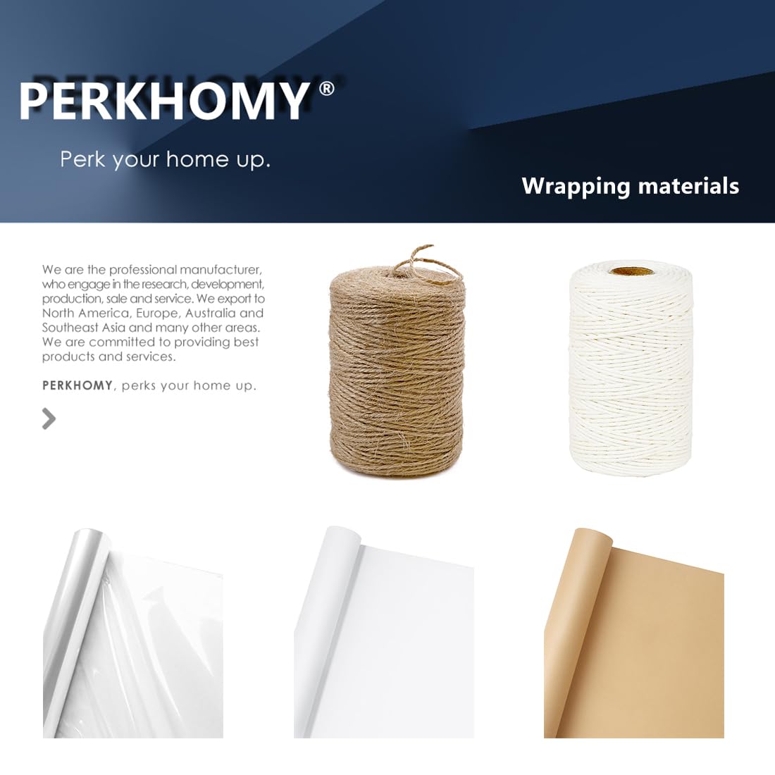 PerkHomy Natural Jute Twine 1800 Feet Long Twine String for Crafts Gift Wrapping Packing Gardening Crochet Knitting Macrame Decor (1800 FT * 2mm (3Ply))