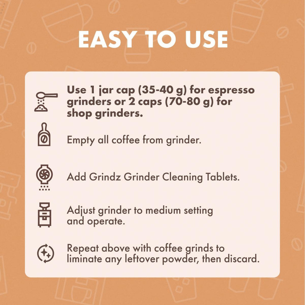 Urnex Grindz Professional Coffee Grinder Cleaning Tablets, 430 grams
