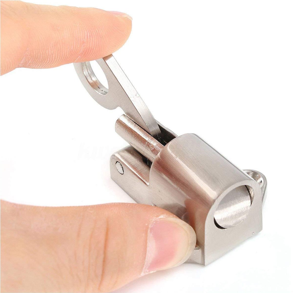 Latch Lock, Zinc Alloy Security Pull Spring Bounce Door Bolt for Window Shed Gate Toilet Bedroom