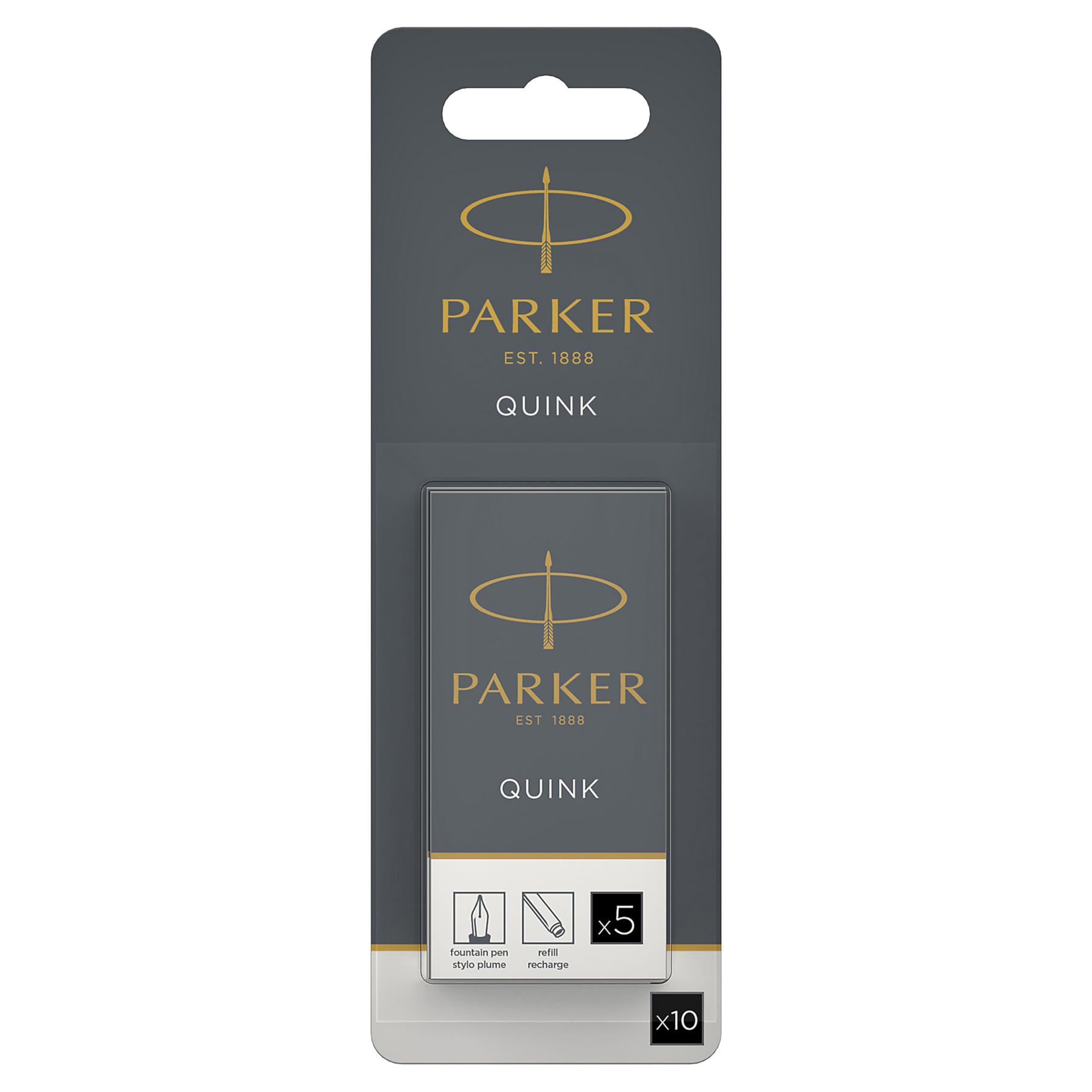 Parker 1950382 Quink Fountain Pen Refill Pack of 10