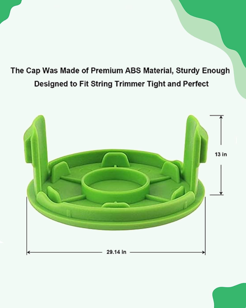 Eyoloty 29092 29252 String Trimmer Line Replacement 16ft 0.065” for Greenworks 21302 21332 21342 20V 24V 40V Single Line String Trimmer with 3411546A-6 Cap Covers Parts Auto-Feed String Edger (6+1)