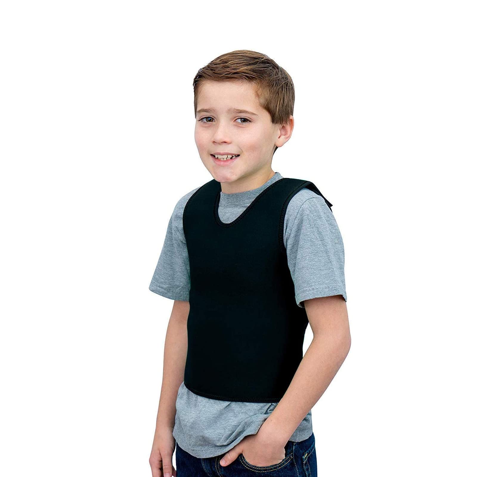 Sensory Compression Vest Sensory Processing Disorder Vest Deep Pressure Comfort for Autism Hyperactivity Mood Processing Disorders (Medium 17” x 30”)