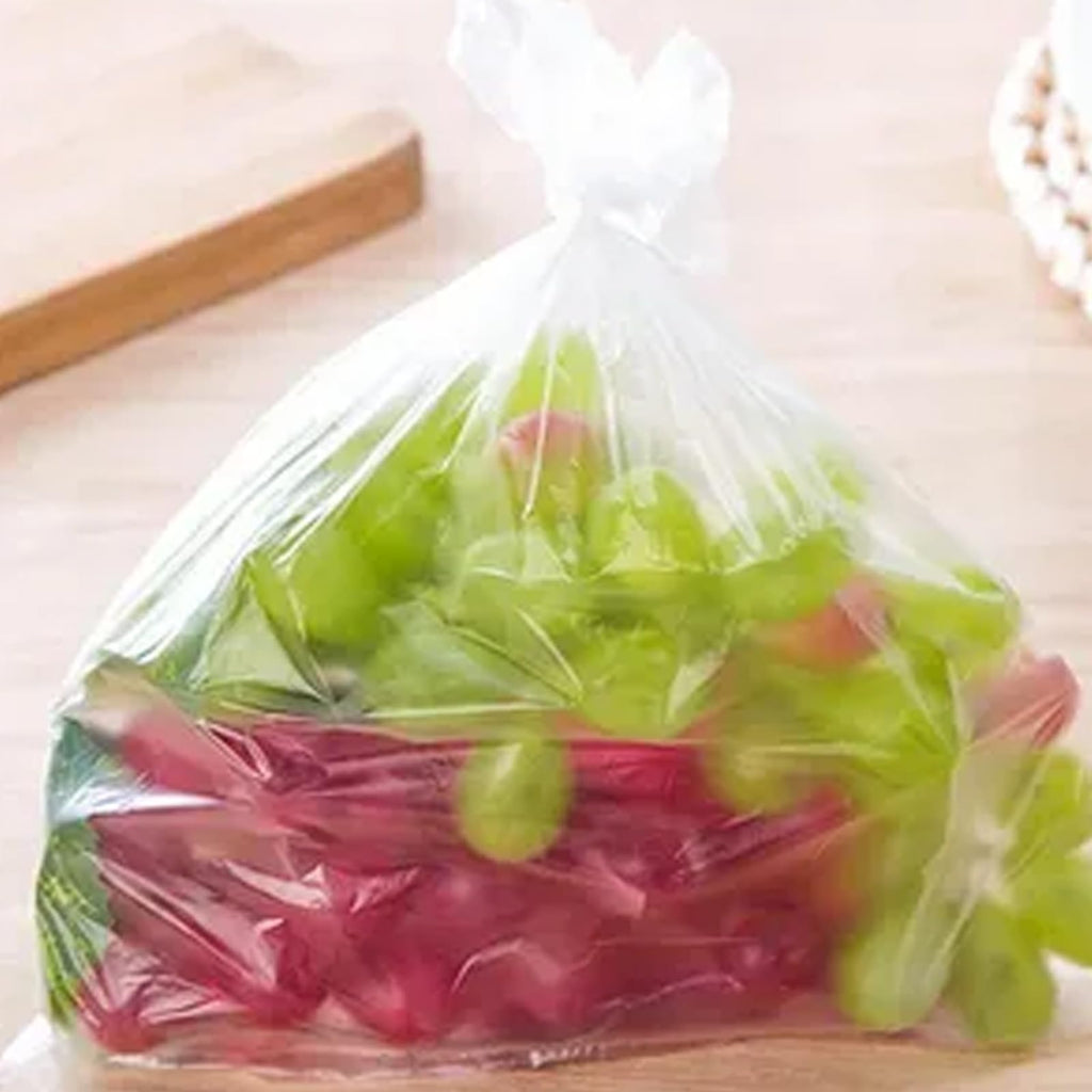 ZEONHAK 1000 Count 10 x 14 Inches Plastic Produce Bags, Clear Plastic Produce Bag Roll for Bread, Fruits, Vegetable, Kitchen, 500 Bags x 2 Rolls, BPA-free