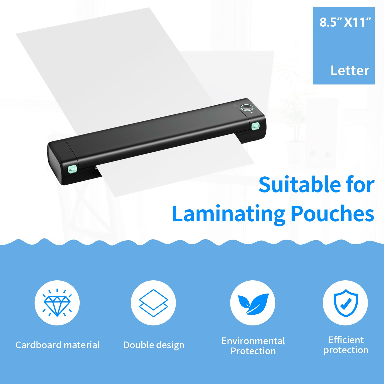Laminator Carrier Sleeve Lamination Carrier Thermal Laminating Carriers Sheets Thermal Carrier Sheet for Laminator with All Brand Laminating Pouch (5, Letter Size)
